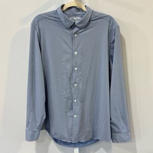 🍁 Zara Men’s Italian Fabric Textured Button Down Stretch Classic Shirt Striped